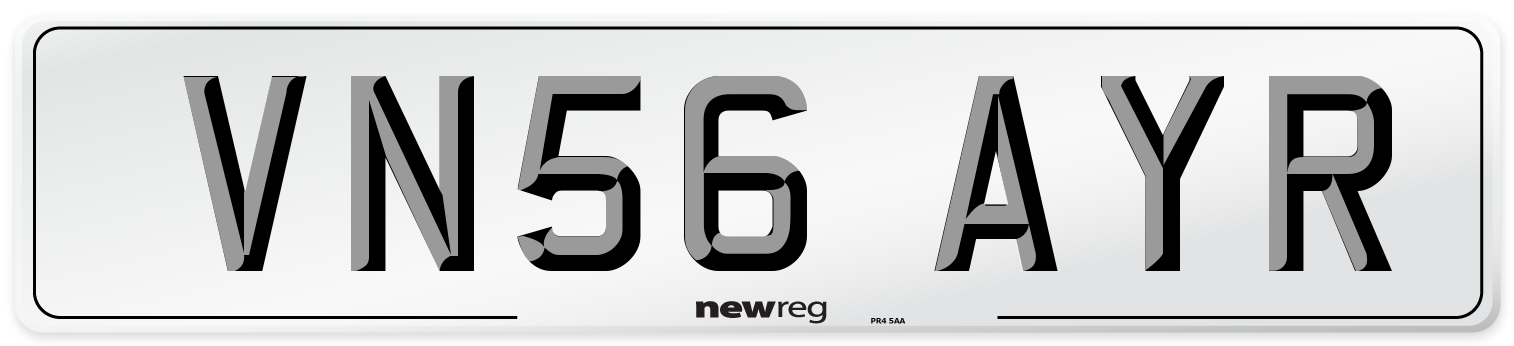 VN56 AYR Number Plate from New Reg